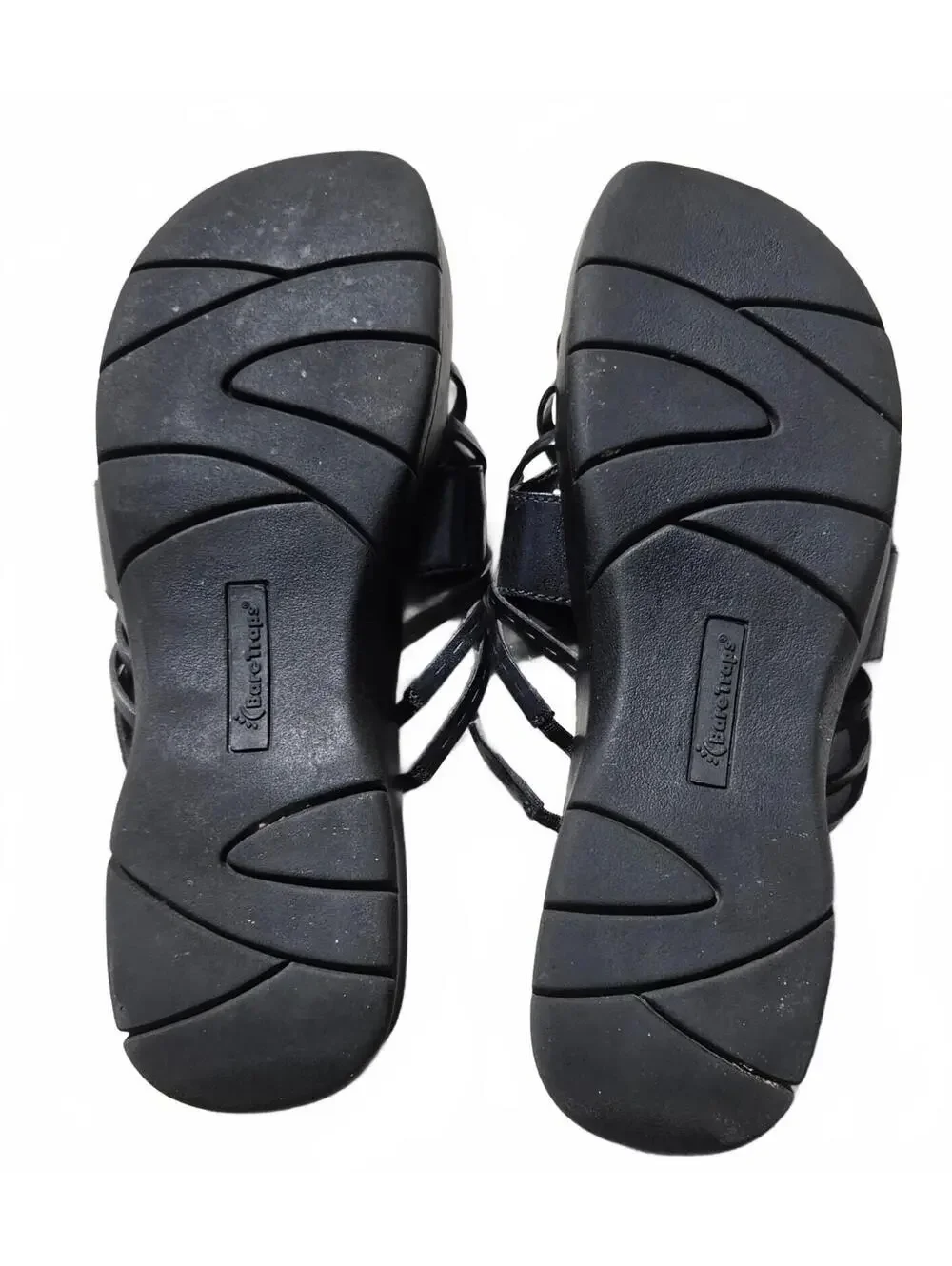 Bare Traps Black Woven Strap Slip-On Sandals sz 8.5
